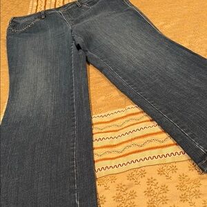 Talbots Classic Blue Women's Jeans, cotton blend, stretch, 14